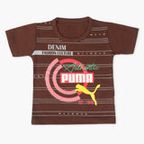 Boys Half Sleeves T-Shirt - Dark Brown, Boys T-Shirts, Chase Value, Chase Value