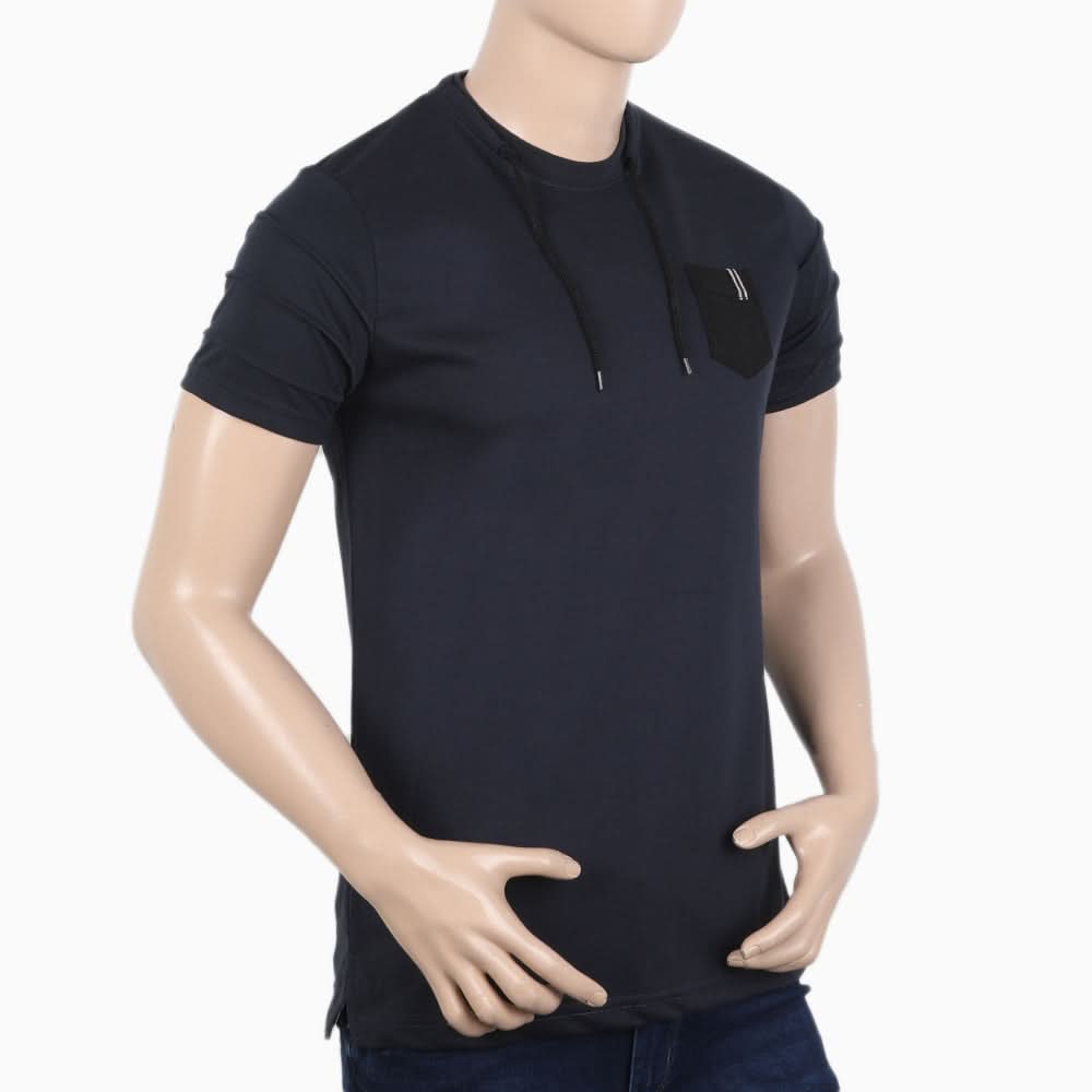 Men's Half Sleeves T-Shirt - Dark Blue, Men's T-Shirts & Polos, Chase Value, Chase Value
