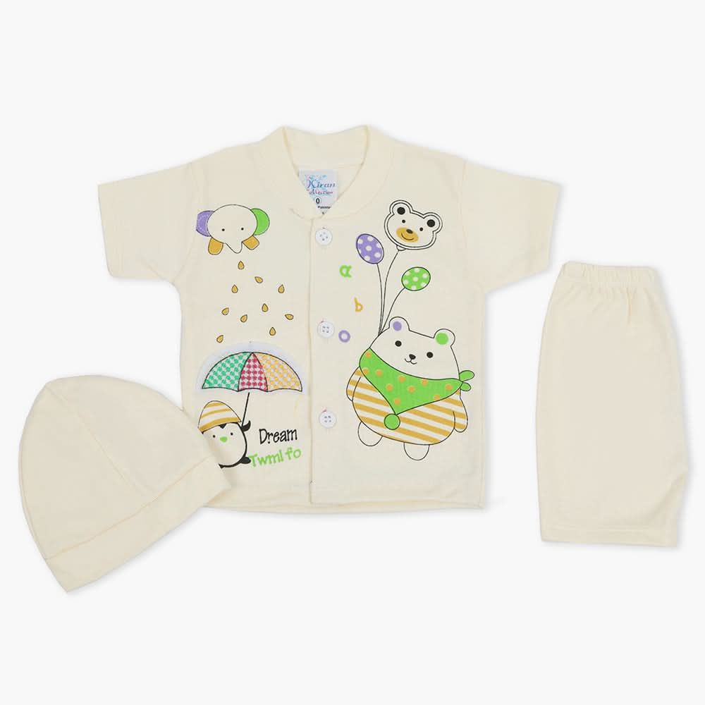 Newborn Boys Half Sleeves Suit - Fawn, Newborn Boys Sets & Suits, Chase Value, Chase Value