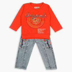 Boys Full Sleeves Suit - Orange, Boys Sets & Suits, Chase Value, Chase Value