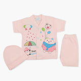 Newborn Boys Half Sleeves Suit - Pink, Newborn Boys Sets & Suits, Chase Value, Chase Value