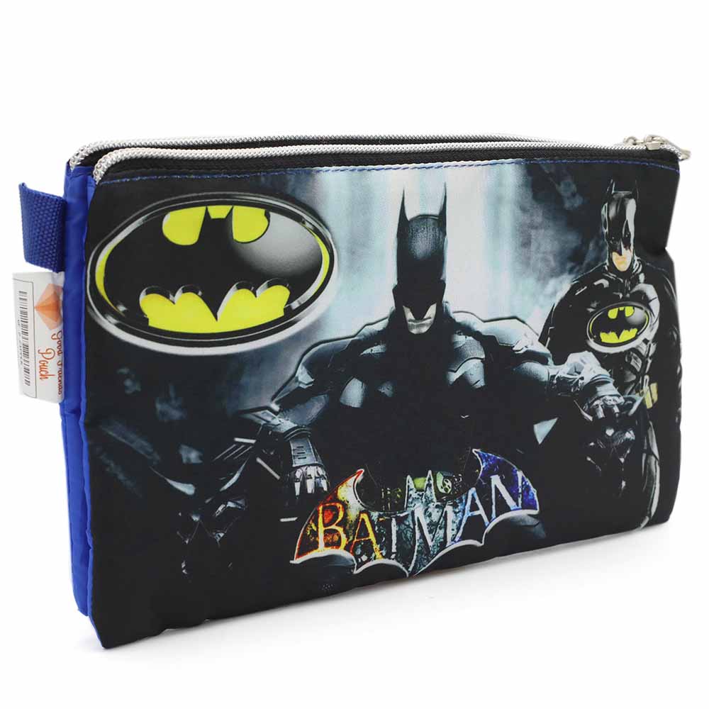 Pencil Pouch Two Zipper - Blue, Pencil Boxes & Stationery Sets, Chase Value, Chase Value