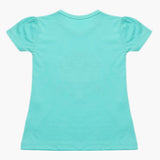 Girls Half Sleeves T-Shirt - Cyan, Girls T-Shirts, Chase Value, Chase Value