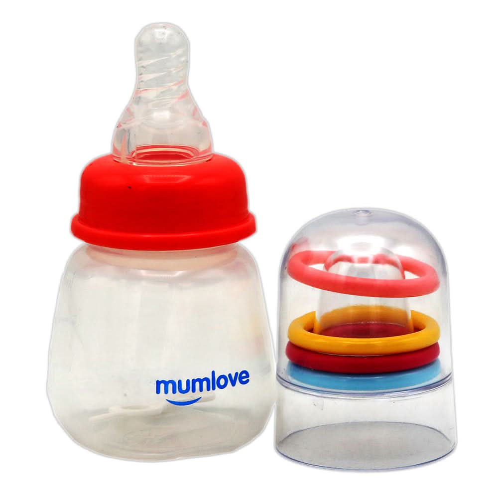 Mum Love Baby Bottle with Ring Bel 80ml B0371 - Pink, Kids, Feeding Supplies, Chase Value, Chase Value