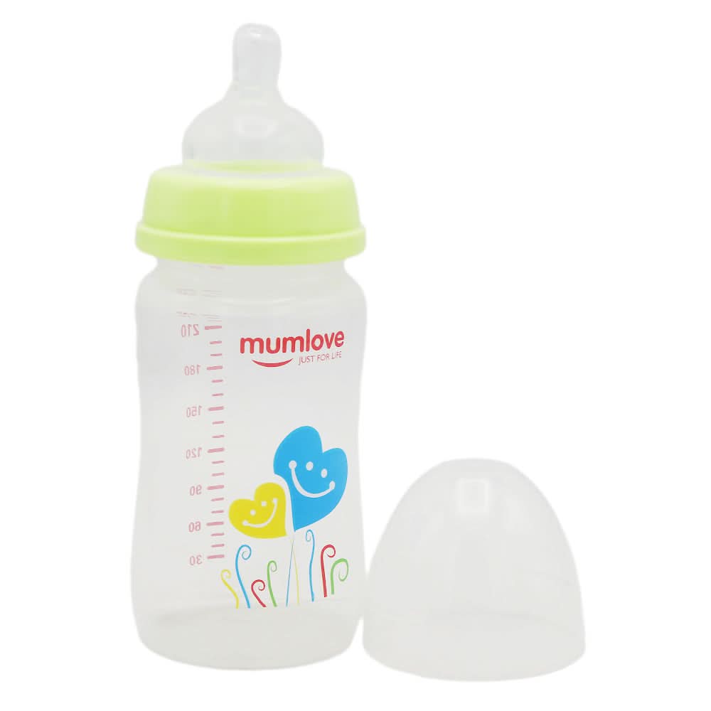 Mum Love Wide Neck Bottle 240ml B0385 - Light Green, Kids, Feeding Supplies, Chase Value, Chase Value
