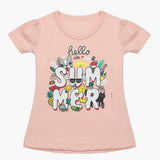 Girls Half Sleeves T-Shirt - Baby Pink, Girls T-Shirts, Chase Value, Chase Value