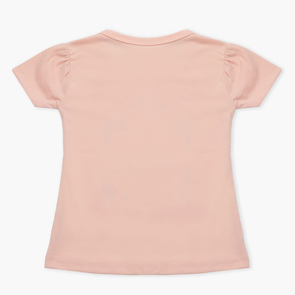 Girls Half Sleeves T-Shirt - Baby Pink, Girls T-Shirts, Chase Value, Chase Value