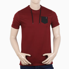 Men's Half Sleeves T-Shirt - Red, Men's T-Shirts & Polos, Chase Value, Chase Value