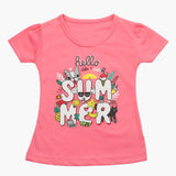 Girls Half Sleeves T-Shirt - Light Pink, Girls T-Shirts, Chase Value, Chase Value