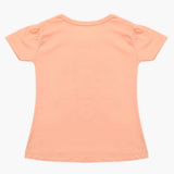 Girls Half Sleeves T-Shirt - Peach, Girls T-Shirts, Chase Value, Chase Value