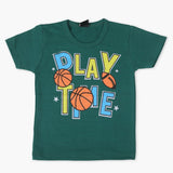 Boys Half Sleeves T-Shirt - Dark Green, Boys T-Shirts, Chase Value, Chase Value