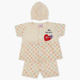 Newborn Girls Half Sleeves Suit - Fawn, Newborn Girls Sets & Suits, Chase Value, Chase Value