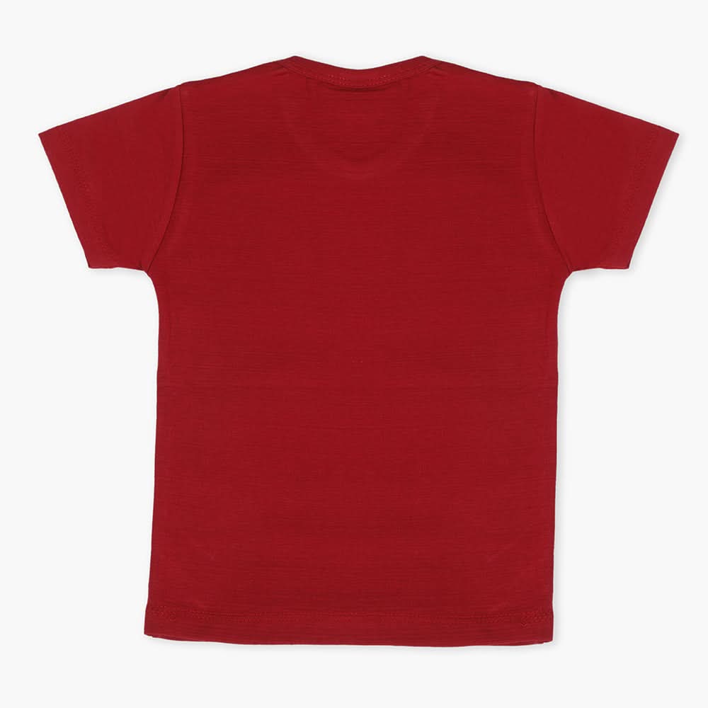 Boys Half Sleeves T-Shirt - Maroon, Boys T-Shirts, Chase Value, Chase Value