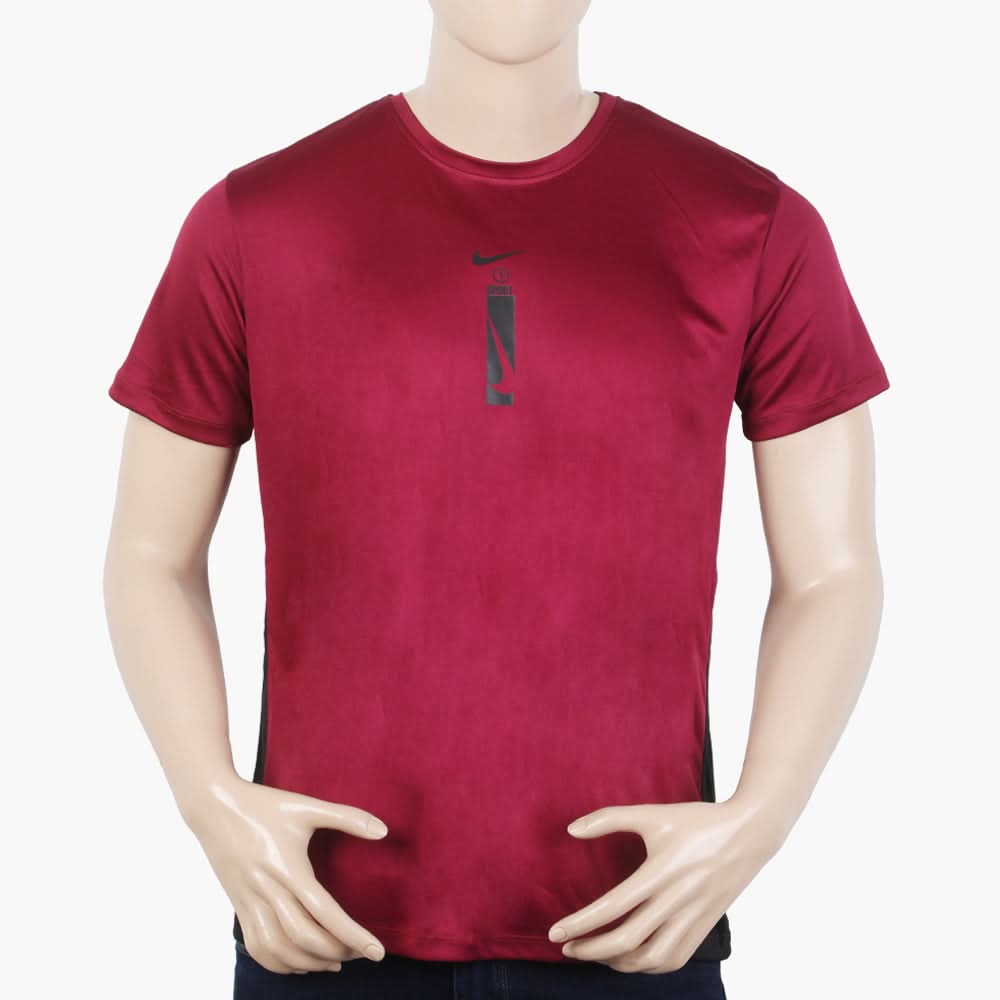 Men's Half Sleeves T-Shirt - Maroon, Men's T-Shirts & Polos, Chase Value, Chase Value