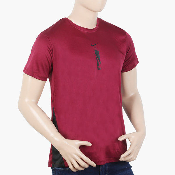 Men's Half Sleeves T-Shirt - Maroon, Men's T-Shirts & Polos, Chase Value, Chase Value