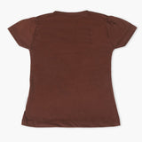 Girls Half Sleeves T-Shirt - Dark Brown, Girls T-Shirts, Chase Value, Chase Value