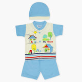 Newborn Boys Half Sleeves Suit - Blue, Newborn Boys Sets & Suits, Chase Value, Chase Value