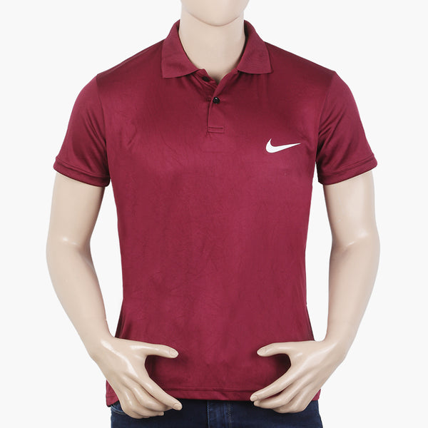 Men's Full Sleeves Polo T-Shirt - Maroon, Men's T-Shirts & Polos, Chase Value, Chase Value
