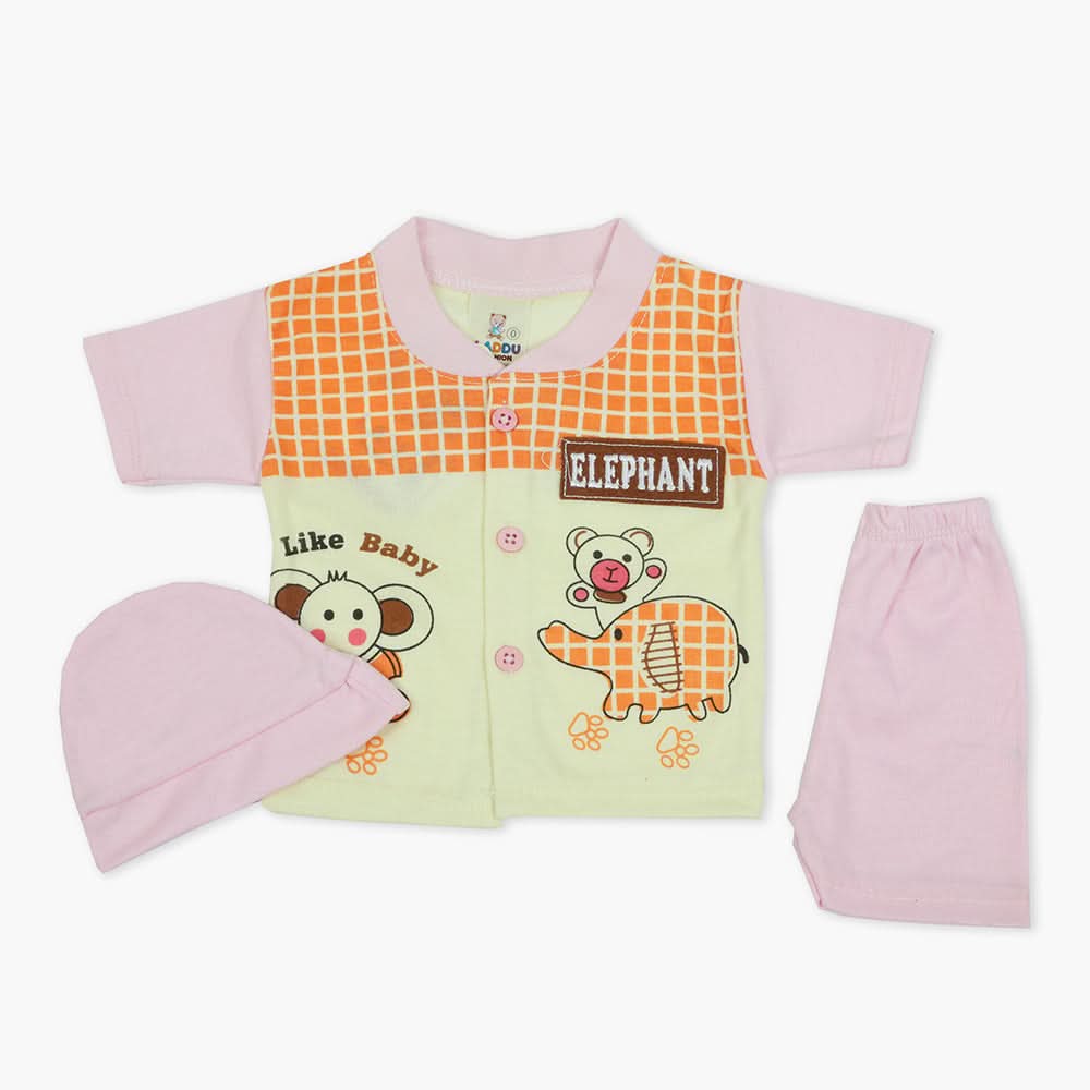 Newborn Boys Half Sleeves Suit - Peach, Newborn Boys Sets & Suits, Chase Value, Chase Value