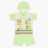 Newborn Boys Half Sleeves Suit - Green, Newborn Boys Sets & Suits, Chase Value, Chase Value