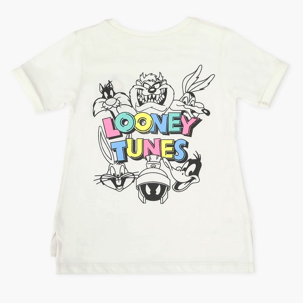Girls Half Sleeves T-Shirt - White, Girls T-Shirts, Chase Value, Chase Value