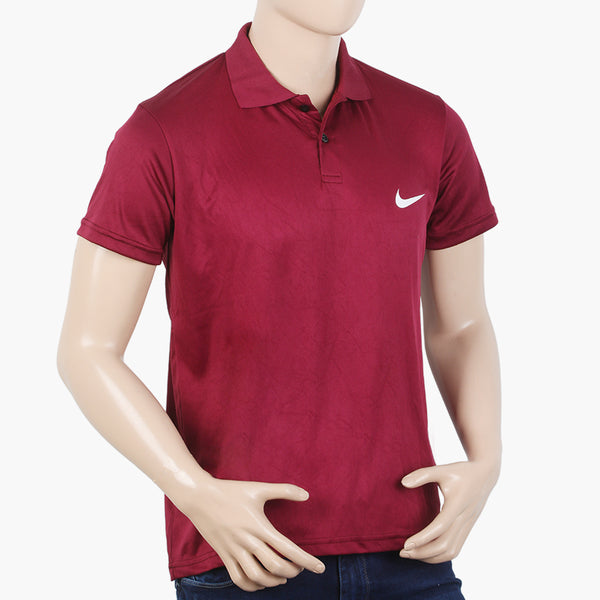 Men's Full Sleeves Polo T-Shirt - Maroon, Men's T-Shirts & Polos, Chase Value, Chase Value