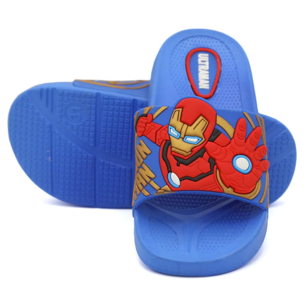 Boys Slider Iron Man - Blue, Boys Slippers, Chase Value, Chase Value