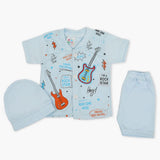 Newborn Boys Half Sleeves Suit - Blue, Newborn Boys Sets & Suits, Chase Value, Chase Value