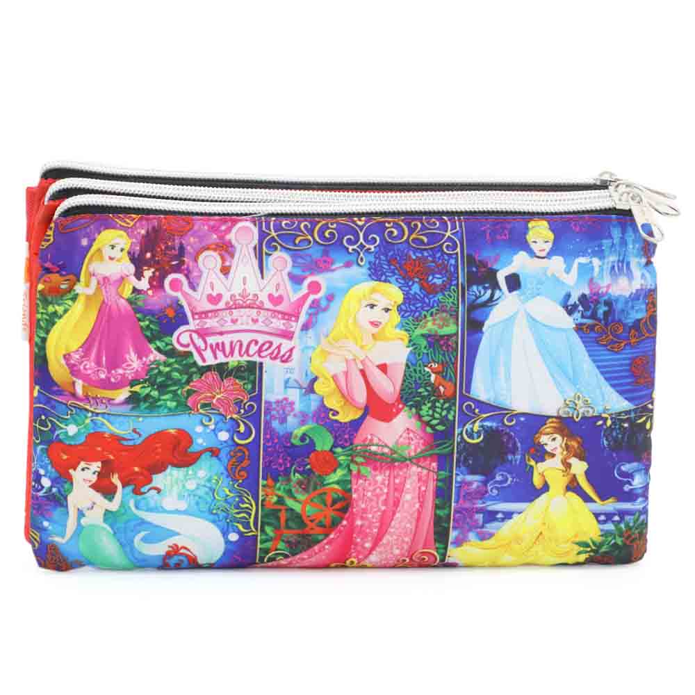 Pencil Pouch Three Zipper - Red, Pencil Boxes & Stationery Sets, Chase Value, Chase Value