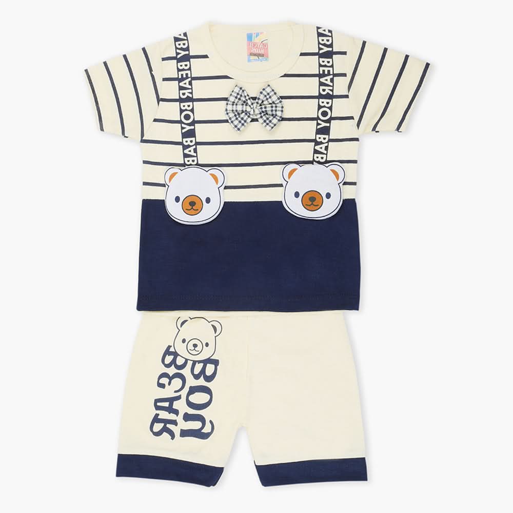 Newborn Boys Half Sleeves Suit - Fawn, Newborn Boys Sets & Suits, Chase Value, Chase Value