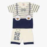 Newborn Boys Half Sleeves Suit - Fawn, Newborn Boys Sets & Suits, Chase Value, Chase Value