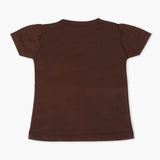Girls Half Sleeves T-Shirt - Dark Brown, Girls T-Shirts, Chase Value, Chase Value