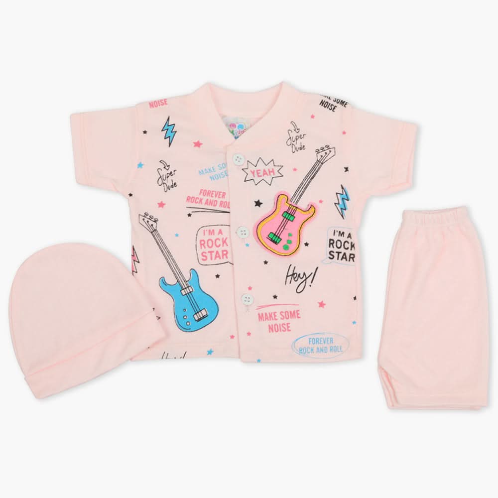 Newborn Boys Half Sleeves Suit - Pink, Newborn Boys Sets & Suits, Chase Value, Chase Value