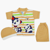 Newborn Boys Half Sleeves Suit - Brown, Newborn Boys Sets & Suits, Chase Value, Chase Value
