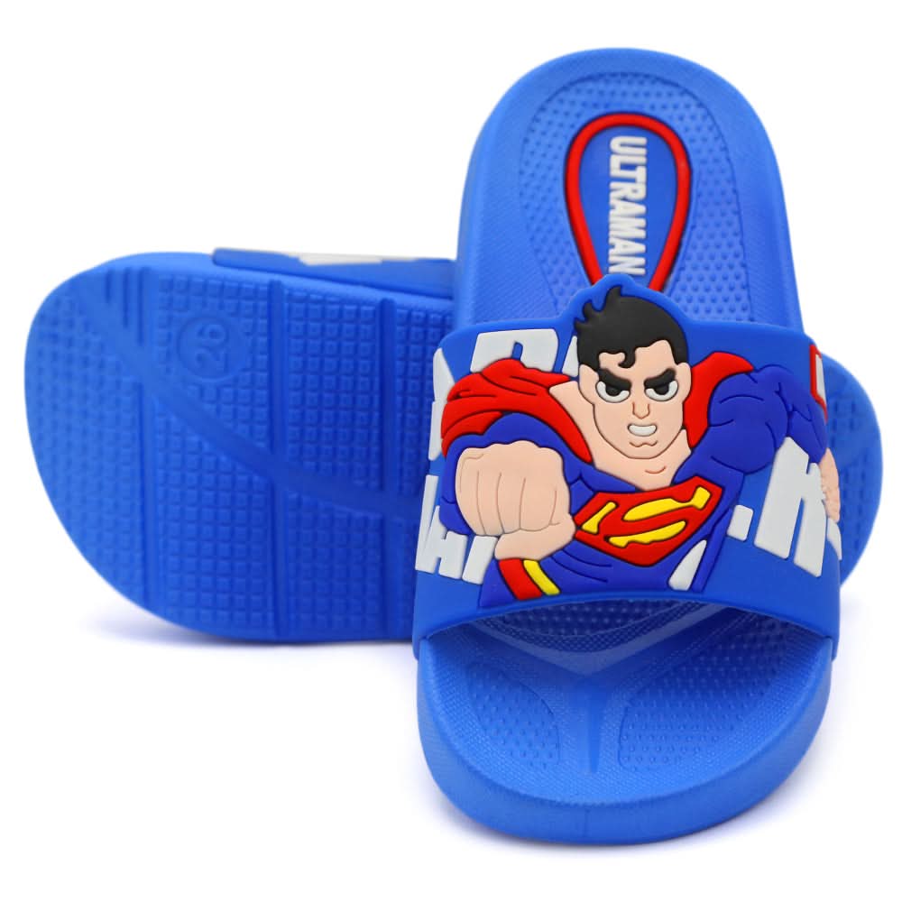 Boys Slider Superman - Blue, Boys Slippers, Chase Value, Chase Value
