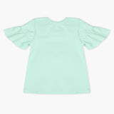 Girls Half Sleeves T-Shirt - Cyan, Girls T-Shirts, Chase Value, Chase Value