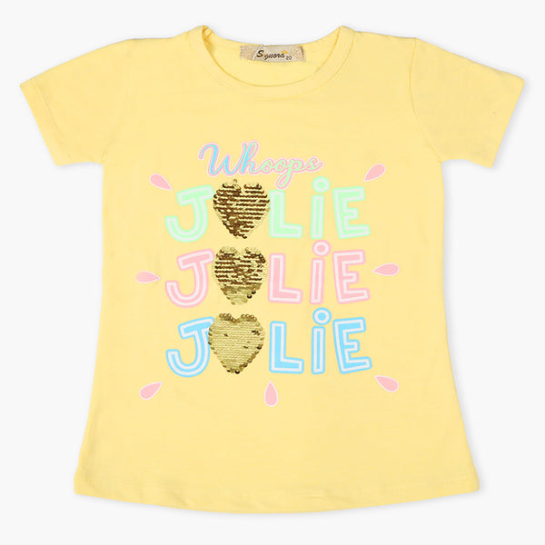 Girls T-Shirt - Yellow, Girls T-Shirts, Chase Value, Chase Value