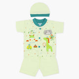 Newborn Boys Half Sleeves Suit - Green, Newborn Boys Sets & Suits, Chase Value, Chase Value