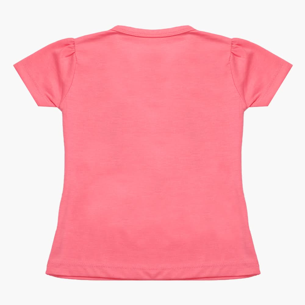 Girls Half Sleeves T-Shirt - Light Pink, Girls T-Shirts, Chase Value, Chase Value