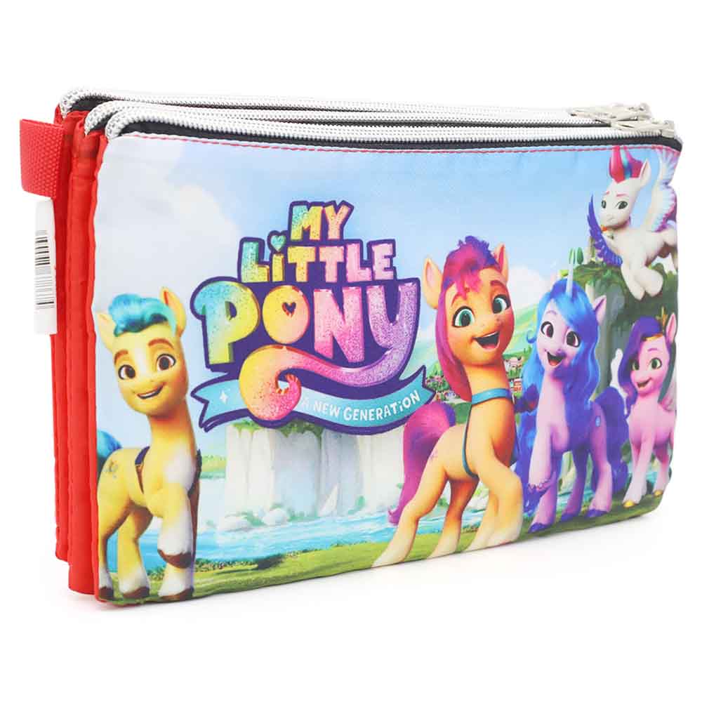 Pencil Pouch Three Zipper - Red, Pencil Boxes & Stationery Sets, Chase Value, Chase Value