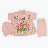 Newborn Girls Half Sleeves Suit - Peach, Newborn Girls Sets & Suits, Chase Value, Chase Value