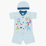 Newborn Boys Half Sleeves Suit - Blue, Newborn Boys Sets & Suits, Chase Value, Chase Value