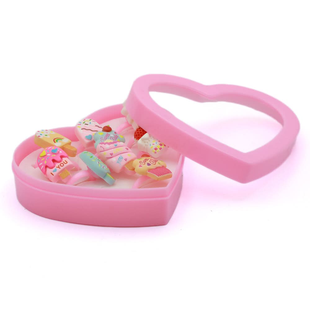 Children Heart Ring Box - E, Girls Finger Rings, Chase Value, Chase Value