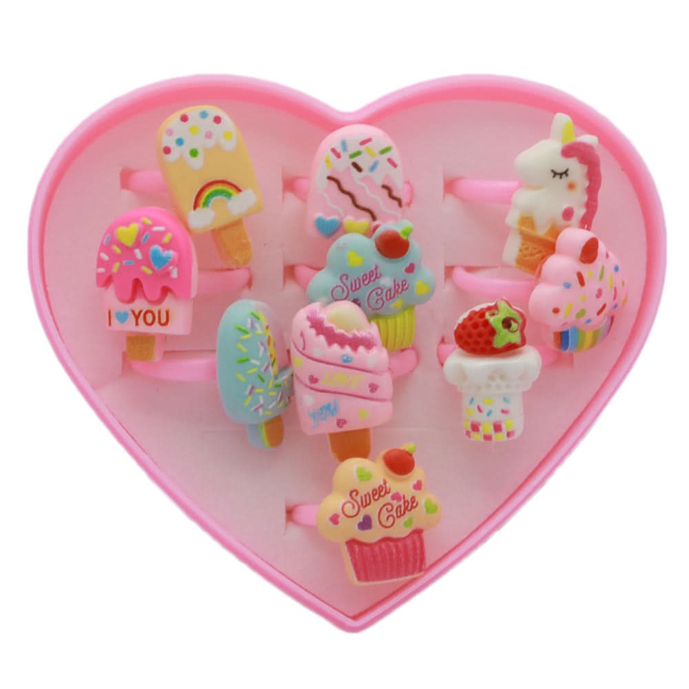 Children Heart Ring Box - E, Girls Finger Rings, Chase Value, Chase Value