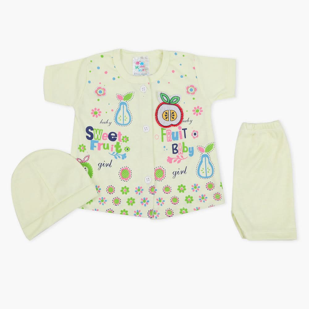 Newborn Girls Half Sleeves Suit - Light Green, Newborn Girls Sets & Suits, Chase Value, Chase Value