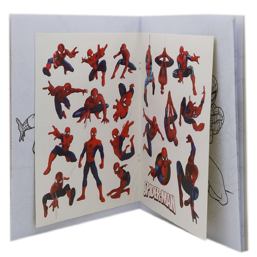 Sticker Coloring Lets Play With Color Spider Man, Coloring Books, Chase Value, Chase Value