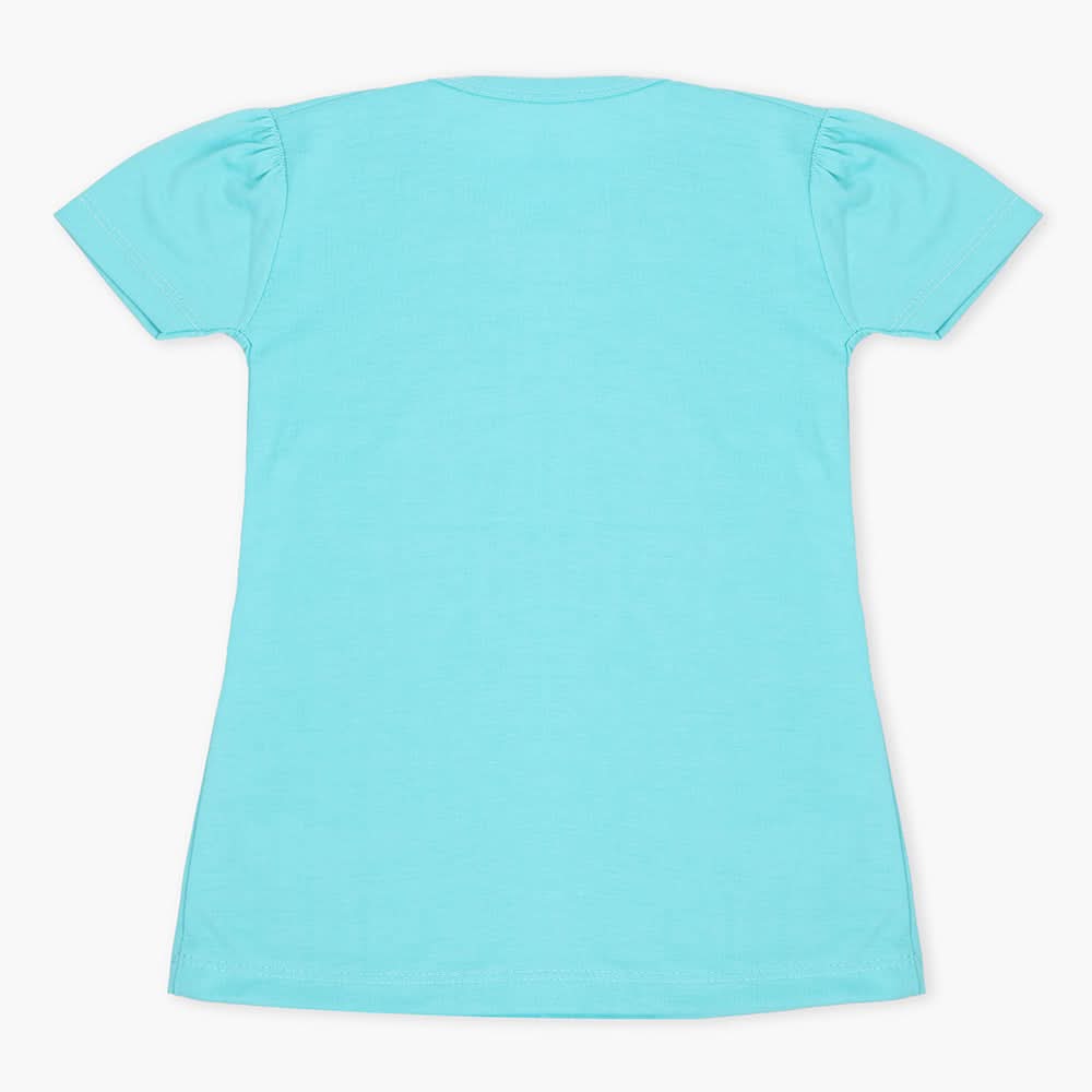 Girls Half Sleeves T-Shirt - Light Blue, Girls T-Shirts, Chase Value, Chase Value