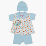 Newborn Girls Half Sleeves Suit - Blue, Newborn Girls Sets & Suits, Chase Value, Chase Value