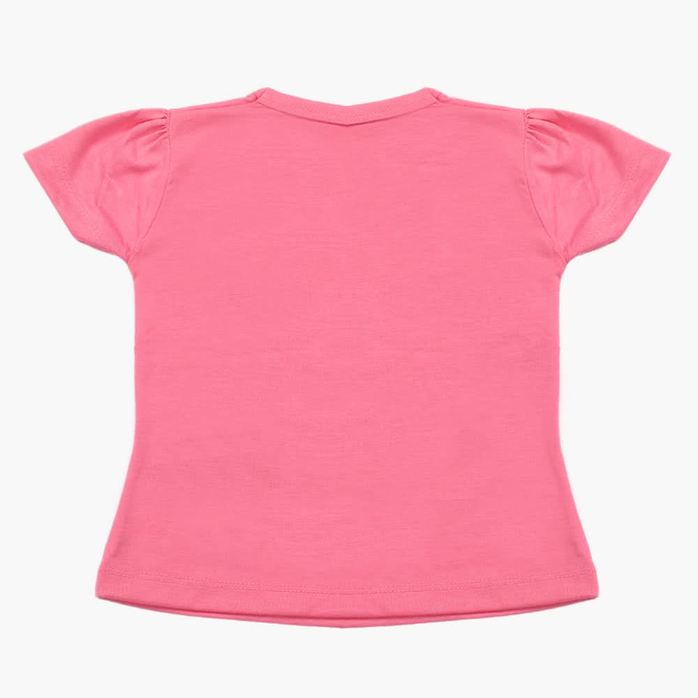 Girls Half Sleeves T-Shirt - Pink, Girls T-Shirts, Chase Value, Chase Value