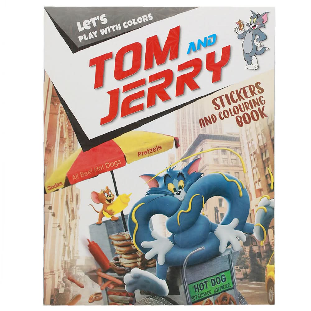 Sticker Coloring Lets Play With Color Tom & Jerry, Coloring Books, Chase Value, Chase Value